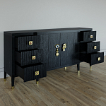 Большой Комод-буфет Elsa Dreams Black с ящиками варинант исполнения - 6 | Loft Concept в Твери