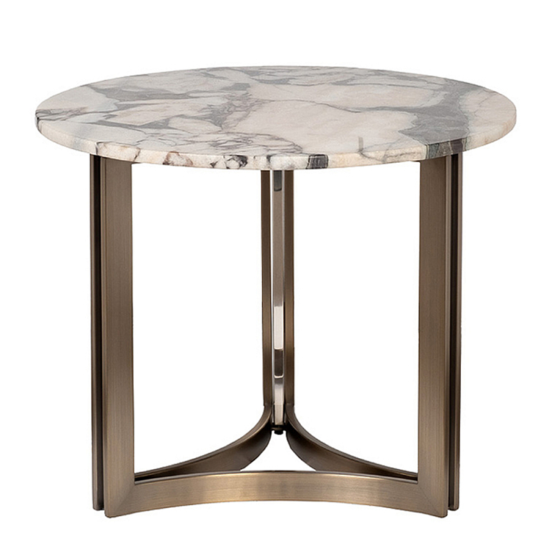 Столик журнальный с круглой мраморной столешницей Unique Stone Design  в Твери | Loft Concept 