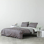 Постельное белье из сатина с принтом треугольники 150х200 см Triangular Dreams варинант исполнения - 6 | Loft Concept в Твери