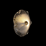 Бра в форме прозрачного стеклянного цветка с рельефной текстурой Textured Glass варинант исполнения - 8 | Loft Concept в Твери