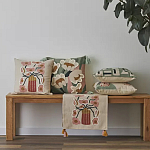 Подушка с цветочным принтом Blooming Elegance Rose варинант исполнения - 5 | Loft Concept в Твери