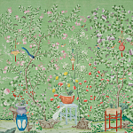 Обои ручная роспись Belvoir Pistachio варинант исполнения - 1 | Loft Concept в Твери