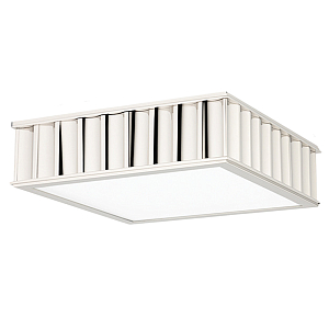 Потолочный светильник квадратный с гофрированным серебрянным абажуром Millennium