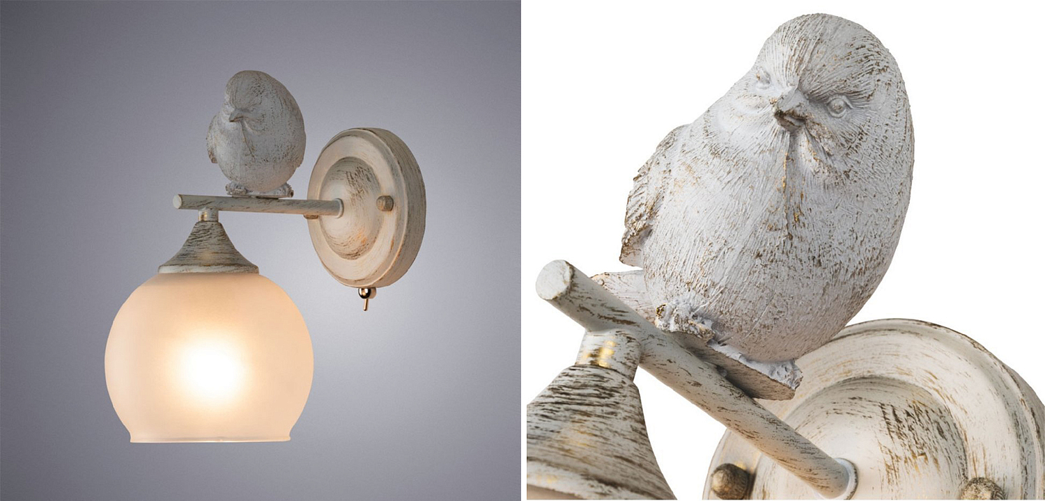 Бра Provence Bird white Бра Provence Bird white - Loft-Concept в Твери