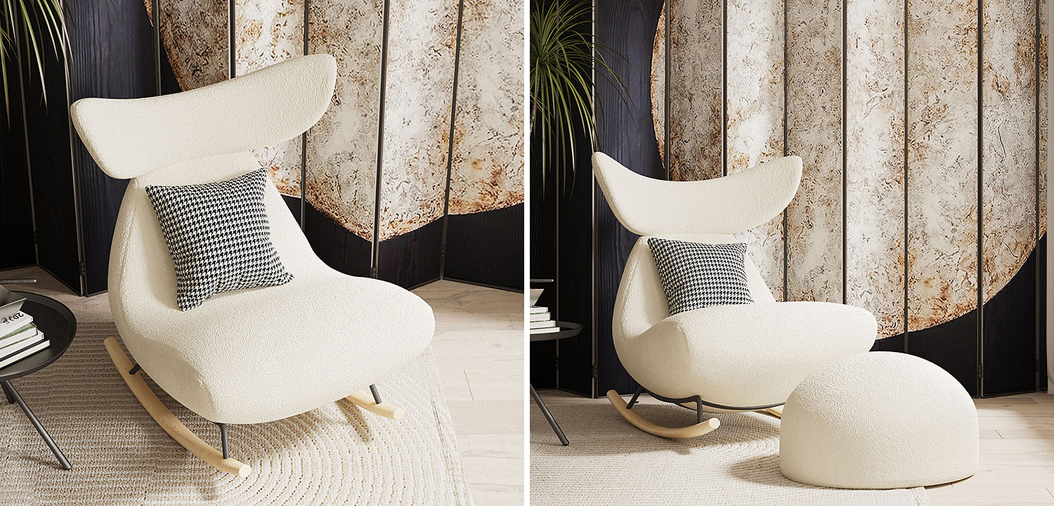 Кресло-качалка IMOLA с банкеткой для ног - Loft-Concept в Твери