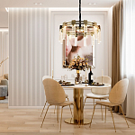 Люстра с прямоугольными хрустальными плафонами Glass Rectangles Gold Chandelier 60 варинант исполнения - 2 | Loft Concept в Твери