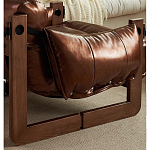 Кресло-диван кожаное на деревянном каркасе Medieval Furniture варинант исполнения - 6 | Loft Concept в Твери