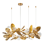 Люстра на ветвистом каркасе с листьями Golden Wreath варинант исполнения - 1 | Loft Concept в Твери