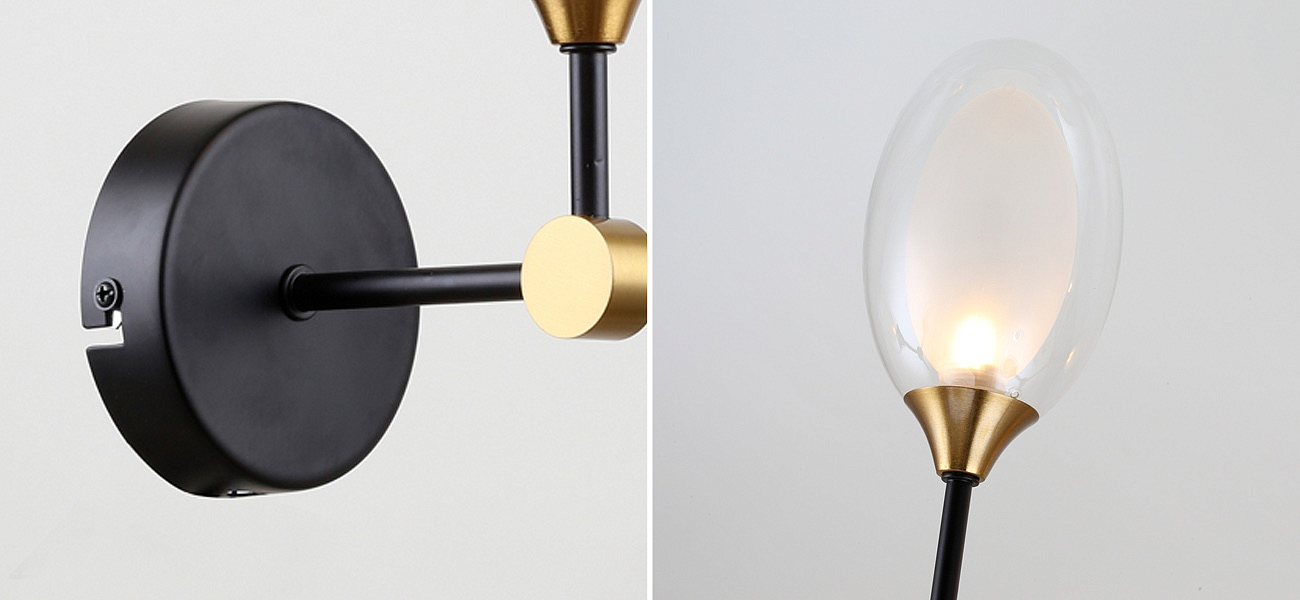 Бра с плафоном из двойного стекла BUBBLE CHANDELIER Бра с плафоном из двойного стекла BUBBLE CHANDELIER - Loft-Concept в Твери