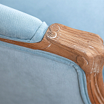 Кресло Ava Classical Armchair light blue velour варинант исполнения - 5 | Loft Concept в Твери