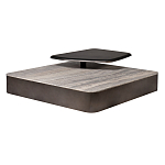 Столик журнальный квадратный  с полкой Sculptural Marble Accent с мрамором  варинант исполнения - 2 | Loft Concept в Твери