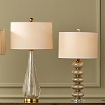 Настольная лампа с фактурным стеклянным корпусом Glamorous Pommel варинант исполнения - 4 | Loft Concept в Твери