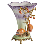 Ваза с цесарками из фарфора с бронзовыми элементами Garden of Eden варинант исполнения - 3 | Loft Concept в Твери