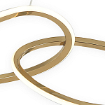 Люстра подвесная с 4-мя асимметричными кольцами золотого цвета Ring Horizontal варинант исполнения - 2 | Loft Concept в Твери