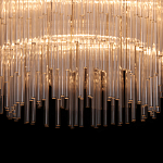 Люстра круглая с прозрачными стеклянными трубками Nembus варинант исполнения - 5 | Loft Concept в Твери