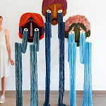 Вязаный Арт-Объект на стену из трех элементов Triptych варинант исполнения - 2 | Loft Concept в Твери