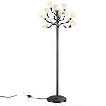 Торшер с плафонами из белых фарфоровых цветов на изогнутых ветвях Floralis варинант исполнения - 3 | Loft Concept в Твери