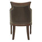 Кресло кожаное на 4-х деревянных ножках из массива березы Ethan Armchair brown варинант исполнения - 2 | Loft Concept в Твери