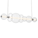 Подвесной светильник линейный с прозрачными стеклянными шарами разного диаметра Eurofase варинант исполнения - 1 | Loft Concept в Твери
