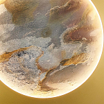 Бра в форме диска цвета латунь Brass Borders варинант исполнения - 2 | Loft Concept в Твери