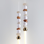 Бра с 2-мя вертикальными акриловыми светодиодными трубками и декоративными шариками PEARLS Suspension варинант исполнения - 3 | Loft Concept в Твери