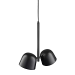 Подвесной светильник черный с 2-мя плафонами Pendant lamp Black варинант исполнения - 3 | Loft Concept в Твери