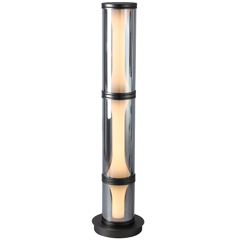 Стеклянный торшер Trina Flask Smok Black Floor Lamp Прозрачное Стекло Черный матовый Белый Стеклянный торшер Trina Flask Smok Black Floor Lamp Прозрачное Стекло Черный матовый Белый в Твери | Loft Concept