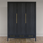 Большой Шкаф Primo Черный дуб с 3 дверьми и 3 выдвижными ящиками варинант исполнения - 1 | Loft Concept в Твери