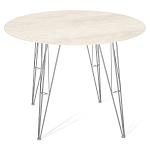 Стол обеденный с круглой столешницей из керамики на четырех ножках Sand Ceramics варинант исполнения - 1 | Loft Concept в Твери