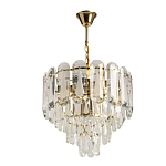 Люстра многоярусная с овальными прозрачными подвесками 36 см Harmonica варинант исполнения - 2 | Loft Concept в Твери