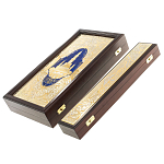 Нарды настольные из натурального камня лазурит и долерит Backgammon from Stone варинант исполнения - 15 | Loft Concept в Твери