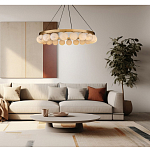 Люстра круглая с сферическими плафонами из натурального камня Phased Spheres варинант исполнения - 4 | Loft Concept в Твери