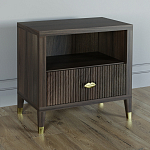 Прикроватная тумбочка с полкой Elsa Dreams Walnut  варинант исполнения - 1 | Loft Concept в Твери