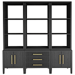 Модульный стеллаж Primo из трех составных элементов Черный дуб варинант исполнения - 1 | Loft Concept в Твери