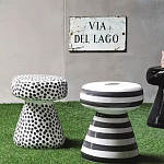 Дизайнерский журнальный стол белый в чёрный горох Gefan варинант исполнения - 2 | Loft Concept в Твери