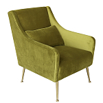 Кресло велюровое оливковое с подушкой Relaxation Soft варинант исполнения - 1 | Loft Concept в Твери