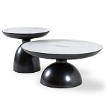 Столик журнальный круглый на черном металлическом основании Сharacter варинант исполнения - 3 | Loft Concept в Твери