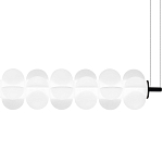 Светодиодный подвесной светильник линейный с белым воздушным плафоном Glowing Cloud варинант исполнения - 4 | Loft Concept в Твери