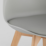 Стул с основой из пластика и мягким сиденьем Arvika Grey варинант исполнения - 6 | Loft Concept в Твери