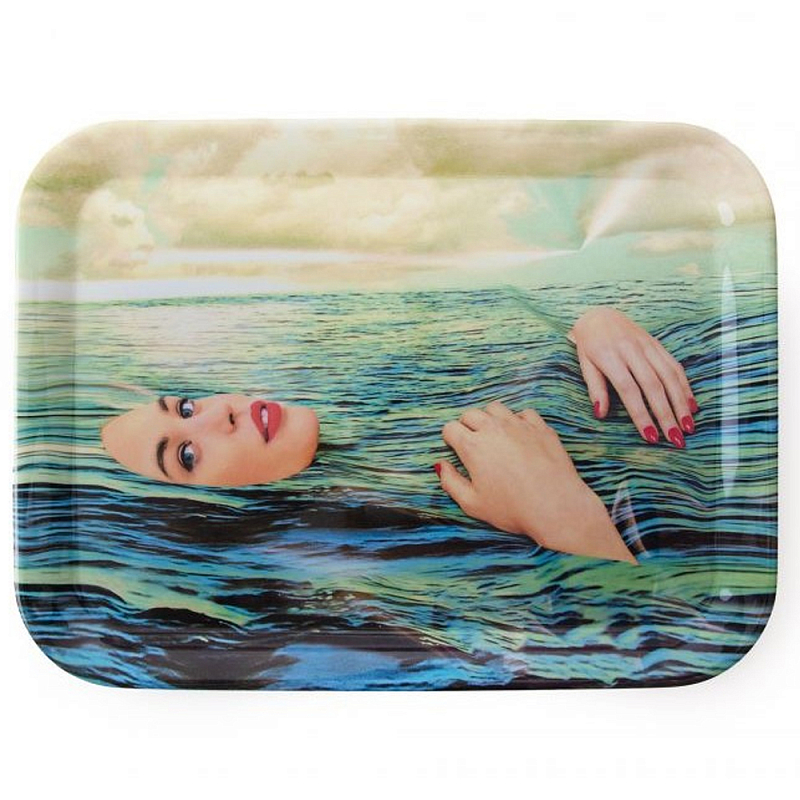 Поднос Seletti Sea Girl Голубой Мульти Поднос Seletti Sea Girl Голубой Мульти в Твери | Loft Concept