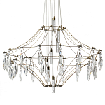 Люстра подвесная из металла с прозрачными подвесками из хрусталя Quasar 93 варинант исполнения - 1 | Loft Concept в Твери