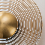 Бра с янтарным стеклянным диском и золотистыми акцентами Savio Glass Disc варинант исполнения - 5 | Loft Concept в Твери