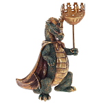 Подсвечник в виде дракона Dragon candlestick Green Gold Brown L or R варинант исполнения - 2 | Loft Concept в Твери
