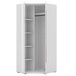 Шкаф угловой с белым глянцевым фасадом Grace of Furniture варинант исполнения - 2 | Loft Concept в Твери