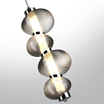 Подвесной светильник с 4-мя рифлеными стеклянными шарами Marcelh Light варинант исполнения - 5 | Loft Concept в Твери