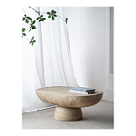 Столик кофейный кремового цвета с овальной столешницей и круглым основанием Cream Dalmen Table варинант исполнения - 10 | Loft Concept в Твери