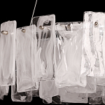 Люстра круглая с подвесными прямоугольными пластинами из стекла Glacier Panels варинант исполнения - 6 | Loft Concept в Твери