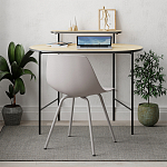 Стол письменный овальной формы с полкой LOUB WORKING TABLE BLACK OAK варинант исполнения - 2 | Loft Concept в Твери