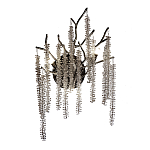 Бра на ветвистым серебрянном каркасе со стеклянными подвесами Raceme варинант исполнения - 1 | Loft Concept в Твери