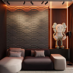 Гипсовая 3D панель с принтографией PM-04 варинант исполнения - 1 | Loft Concept в Твери